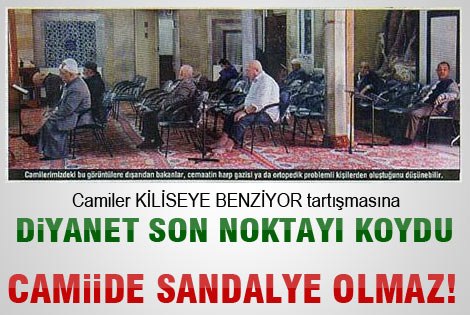 Camilerde Tabure Ve Sandalye Yasaklandi